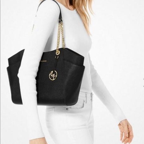 Michael Kors Large Chain Leather Tote - Picture 4 of 7